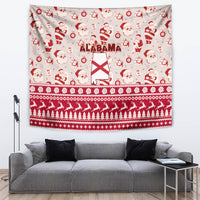 Custom Alabama Christmas Tapestry Santa Claus Xmas Pattern - Wonder Print Shop