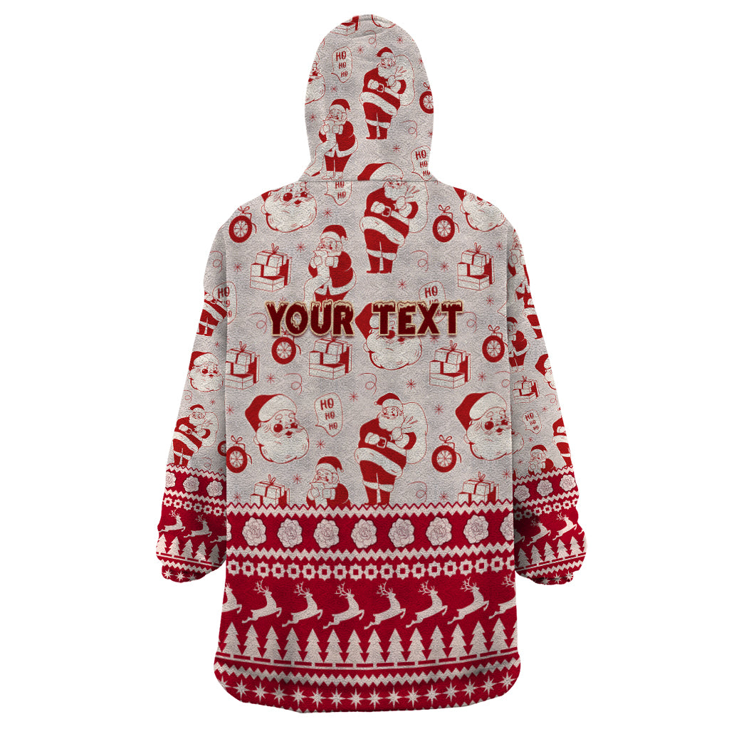 Custom Alabama Christmas Wearable Blanket Hoodie Santa Claus Xmas Pattern - Wonder Print Shop