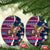Texas Christmas Ceramic Ornament Cowboy With Santa Claus In Space - Wonder Print Shop