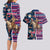 Custom Texas Christmas Couples Matching Long Sleeve Bodycon Dress and Hawaiian Shirt Cowboy With Santa Claus In Space - Wonder Print Shop