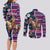 Custom Texas Christmas Couples Matching Long Sleeve Bodycon Dress and Long Sleeve Button Shirt Cowboy With Santa Claus In Space - Wonder Print Shop