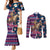 Custom Texas Christmas Couples Matching Mermaid Dress and Long Sleeve Button Shirt Cowboy With Santa Claus In Space LT01