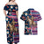 Custom Texas Christmas Couples Matching Off Shoulder Maxi Dress and Hawaiian Shirt Cowboy With Santa Claus In Space - Wonder Print Shop