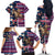 Custom Texas Christmas Family Matching Off Shoulder Long Sleeve Dress and Hawaiian Shirt Cowboy With Santa Claus In Space - Wonder Print Shop