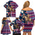 Custom Texas Christmas Family Matching Off Shoulder Short Dress and Hawaiian Shirt Cowboy With Santa Claus In Space - Wonder Print Shop