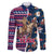 Custom Texas Christmas Family Matching Summer Maxi Dress and Hawaiian Shirt Cowboy With Santa Claus In Space - Wonder Print Shop
