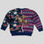 Custom Texas Christmas Kid Ugly Christmas Sweater Cowboy With Santa Claus In Space - Wonder Print Shop