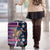 Custom Texas Christmas Luggage Cover Cowboy With Santa Claus In Space - Wonder Print Shop