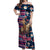 Custom Texas Christmas Off Shoulder Maxi Dress Cowboy With Santa Claus In Space - Wonder Print Shop