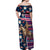 Custom Texas Christmas Off Shoulder Maxi Dress Cowboy With Santa Claus In Space - Wonder Print Shop