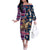 Custom Texas Christmas Off The Shoulder Long Sleeve Dress Cowboy With Santa Claus In Space - Wonder Print Shop