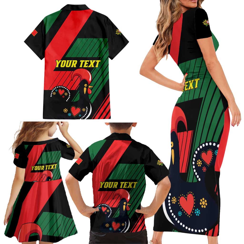 Personalized Portugal 1640 Family Matching Short Sleeve Bodycon Dress and Hawaiian Shirt 1 De Dezembro Independence Day - Wonder Print Shop