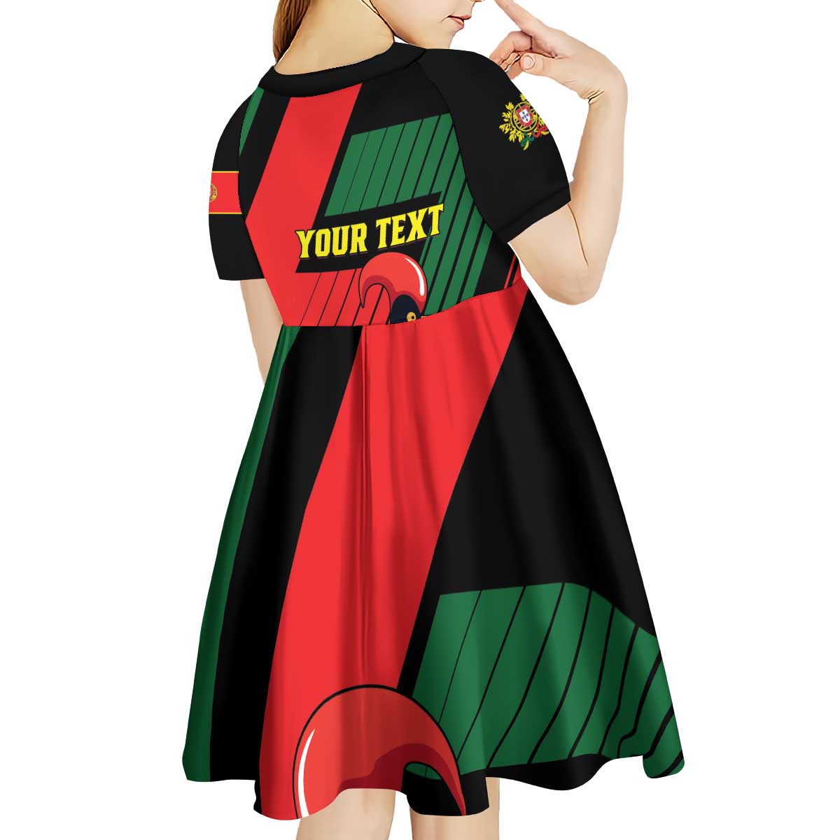 Personalized Portugal 1640 Kid Short Sleeve Dress 1 De Dezembro Independence Day - Wonder Print Shop