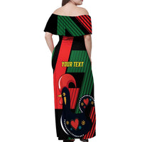 Personalized Portugal 1640 Off Shoulder Maxi Dress 1 De Dezembro Independence Day - Wonder Print Shop