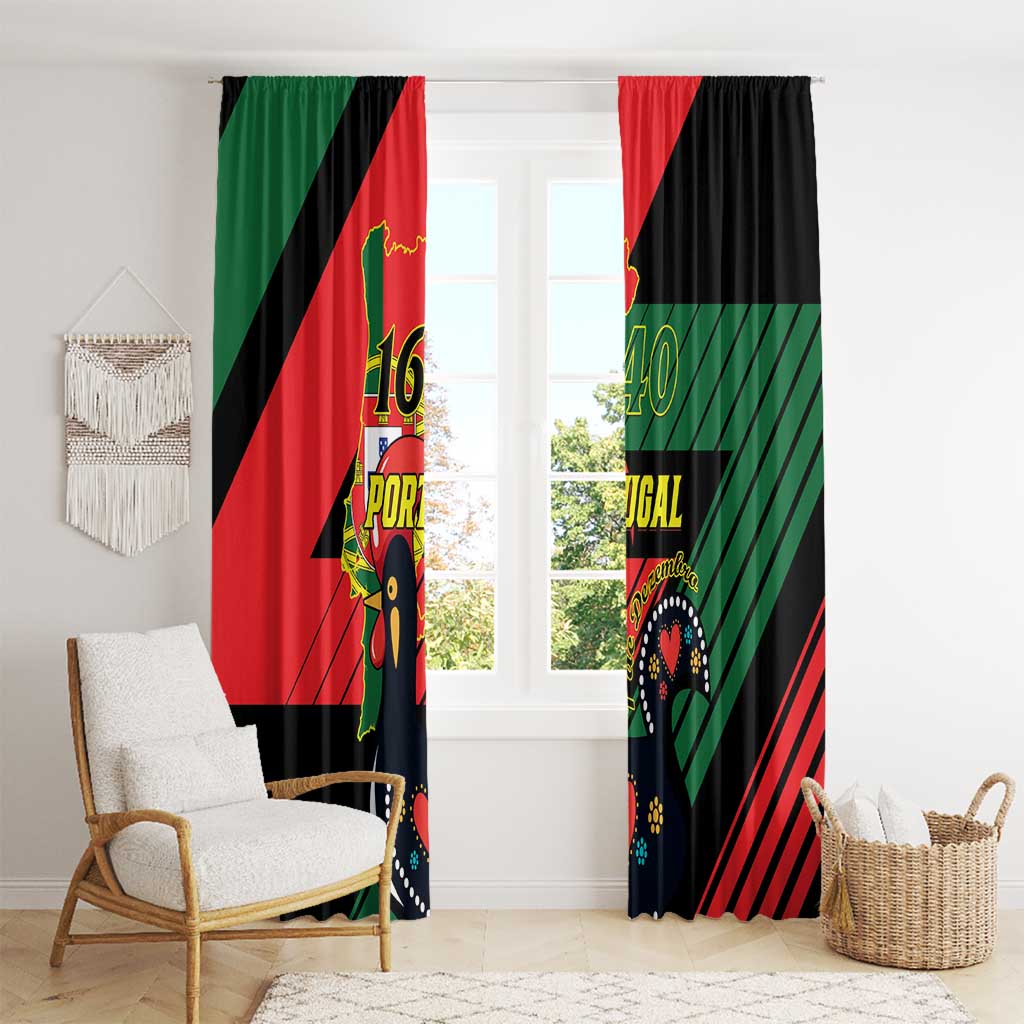 Personalized Portugal 1640 Window Curtain 1 De Dezembro Independence Day - Wonder Print Shop