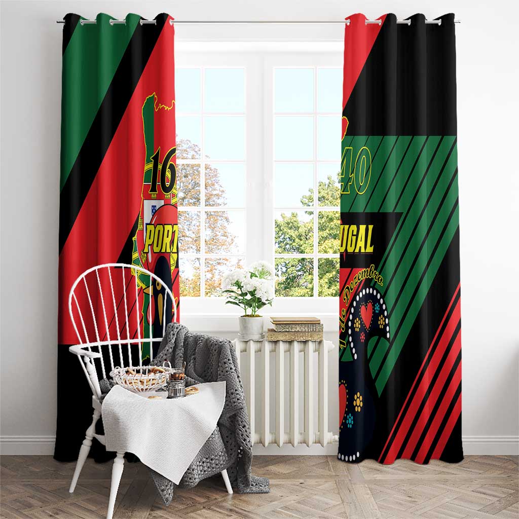 Personalized Portugal 1640 Window Curtain 1 De Dezembro Independence Day - Wonder Print Shop