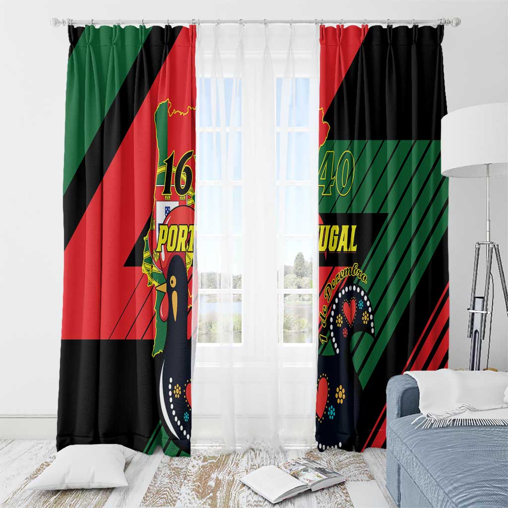 Personalized Portugal 1640 Window Curtain 1 De Dezembro Independence Day - Wonder Print Shop