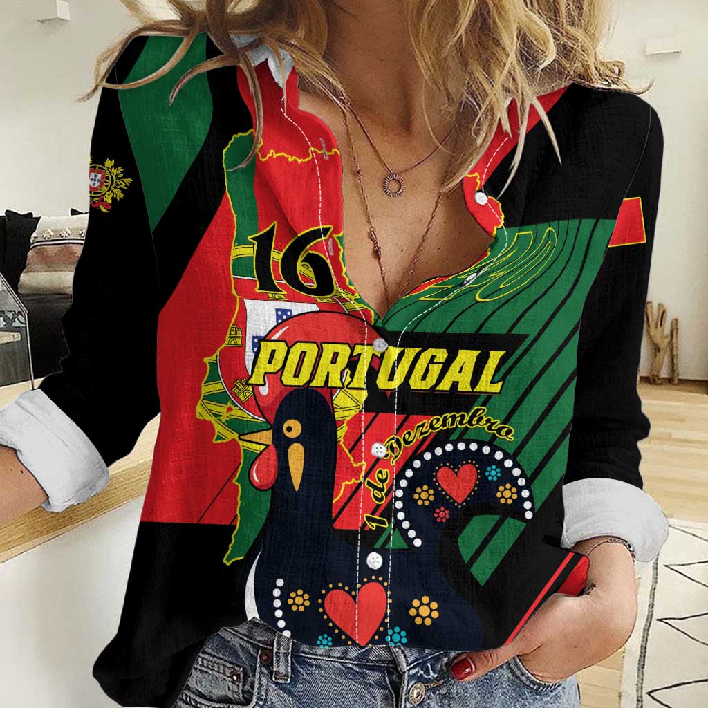 Personalized Portugal 1640 Women Casual Shirt 1 De Dezembro Independence Day - Wonder Print Shop
