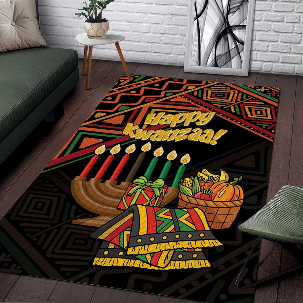 Personalized African Happy Kwanzaa Area Rug - Wonder Print Shop