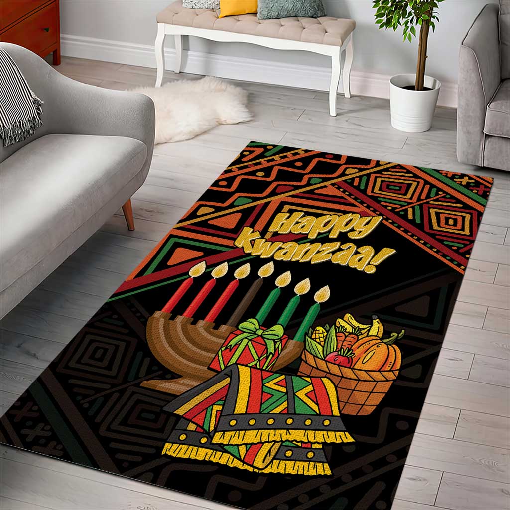 Personalized African Happy Kwanzaa Area Rug - Wonder Print Shop