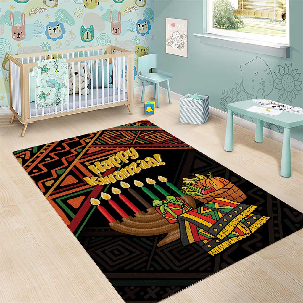 Personalized African Happy Kwanzaa Area Rug - Wonder Print Shop