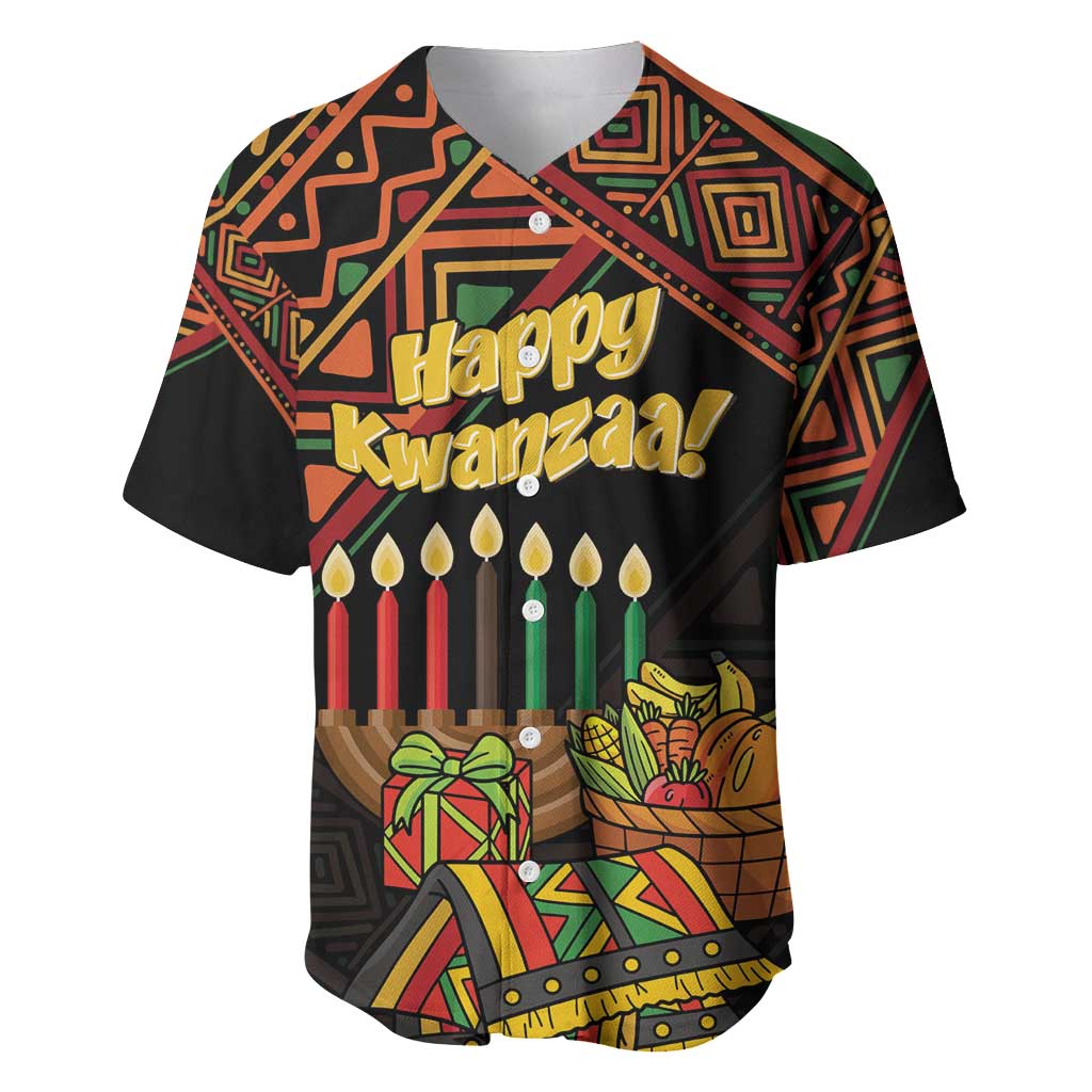 Personalized African Happy Kwanzaa Baseball Jersey - Wonder Print Shop