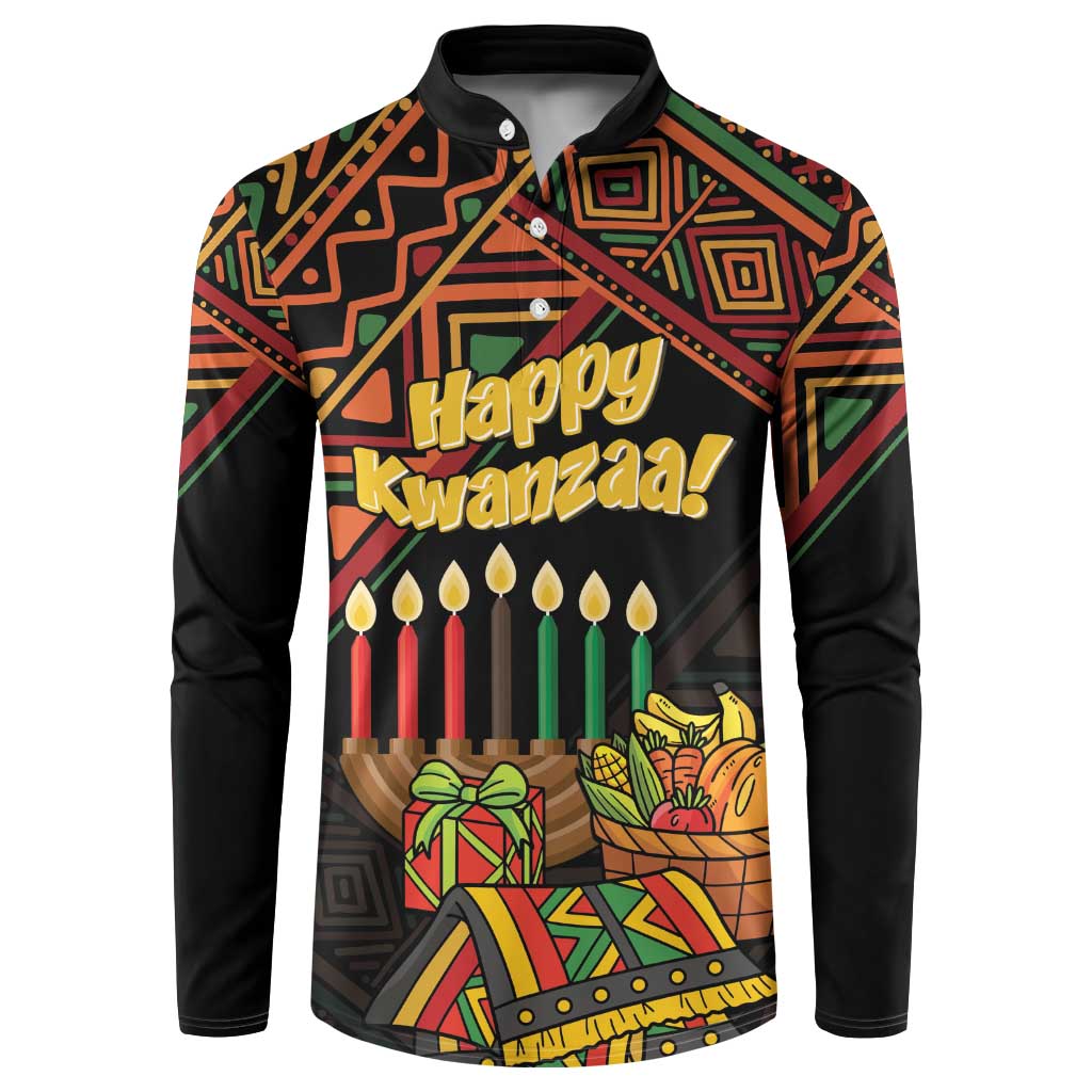Personalized African Happy Kwanzaa Button Sweatshirt - Wonder Print Shop