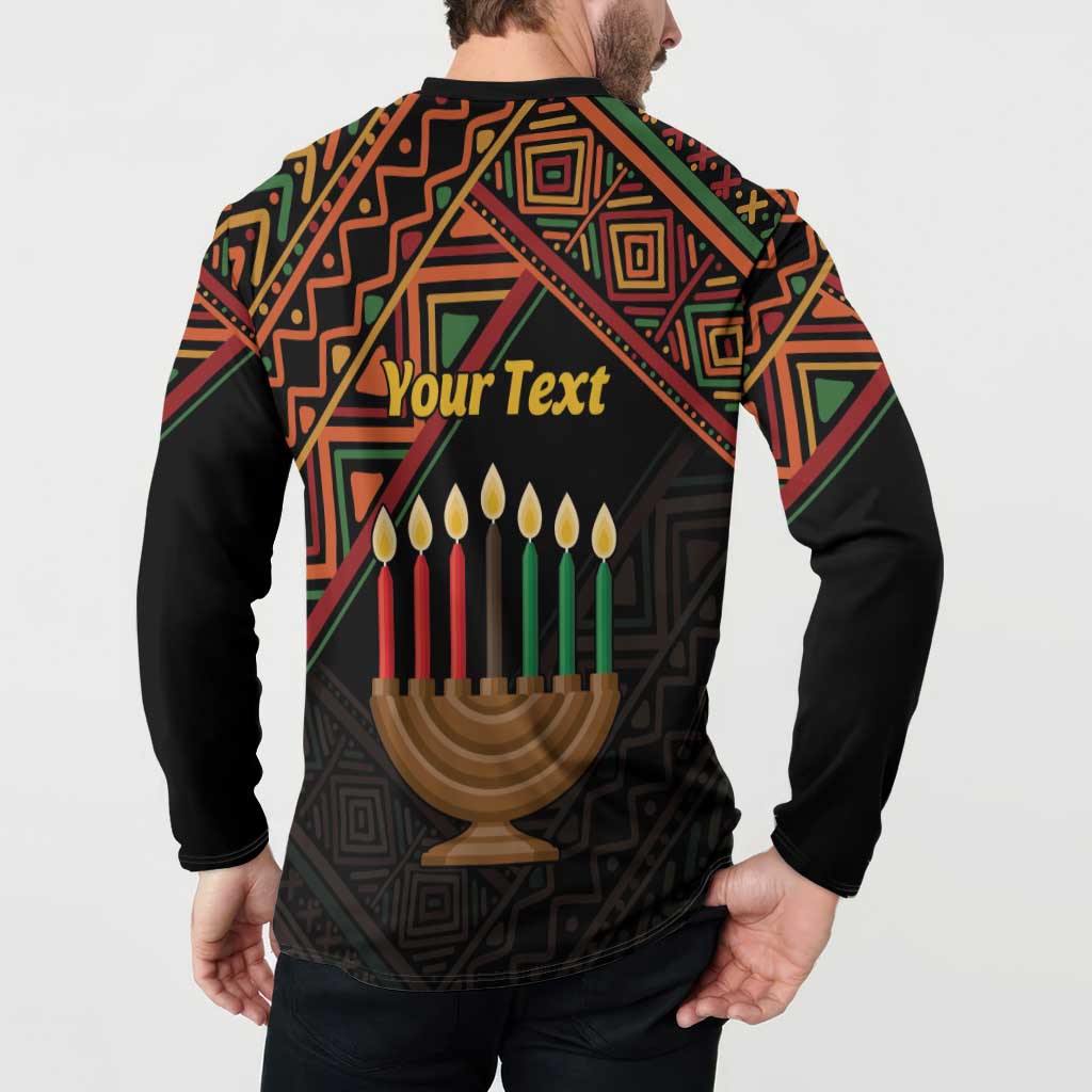 Personalized African Happy Kwanzaa Button Sweatshirt - Wonder Print Shop