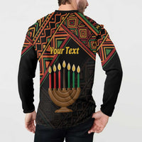 Personalized African Happy Kwanzaa Button Sweatshirt - Wonder Print Shop