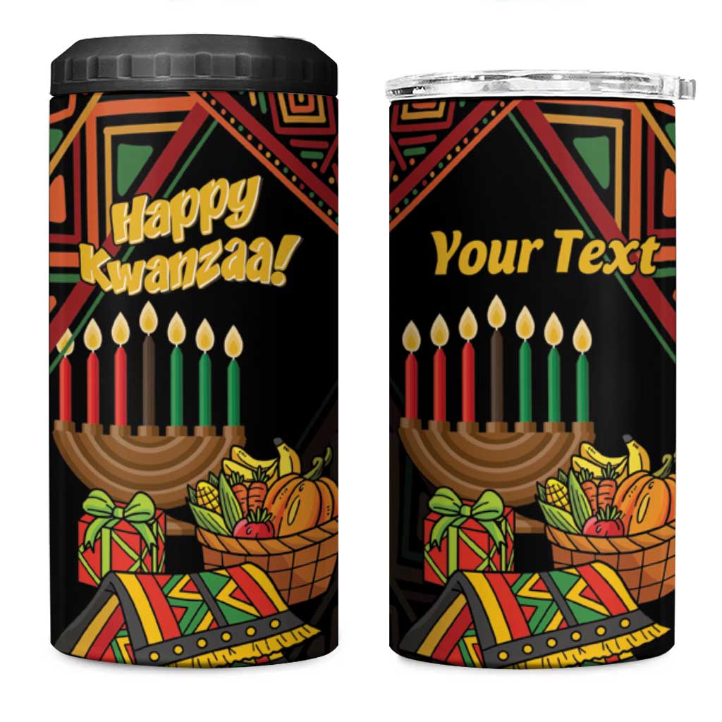 Personalized African Happy Kwanzaa 4 in 1 Can Cooler Tumbler - Wonder Print Shop