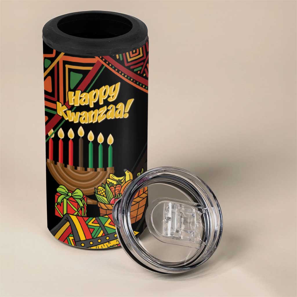 Personalized African Happy Kwanzaa 4 in 1 Can Cooler Tumbler - Wonder Print Shop