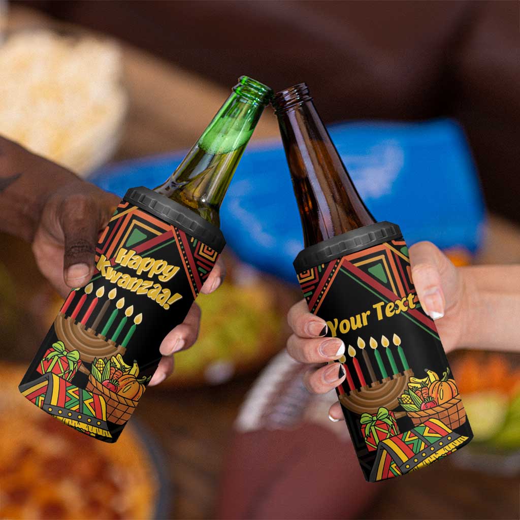 Personalized African Happy Kwanzaa 4 in 1 Can Cooler Tumbler - Wonder Print Shop