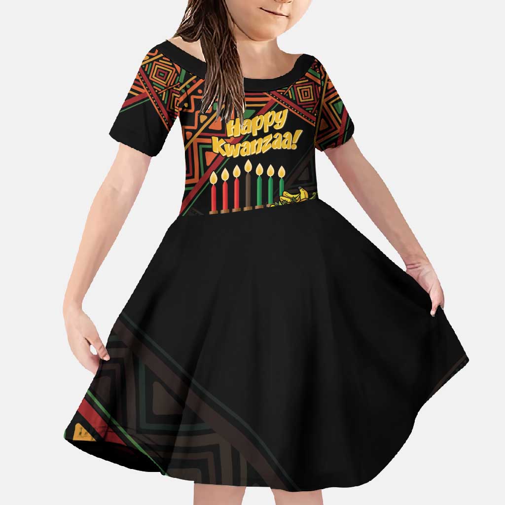 Personalized African Happy Kwanzaa Family Matching Long Sleeve Bodycon Dress and Hawaiian Shirt - Wonder Print Shop