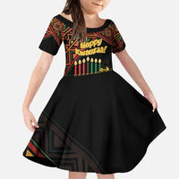 Personalized African Happy Kwanzaa Family Matching Long Sleeve Bodycon Dress and Hawaiian Shirt - Wonder Print Shop