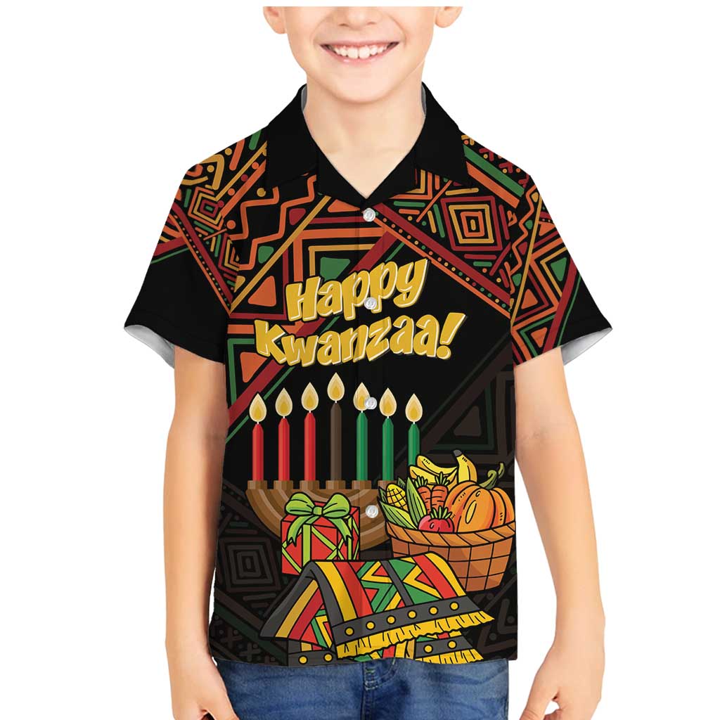 Personalized African Happy Kwanzaa Family Matching Mermaid Dress and Hawaiian Shirt - Wonder Print Shop