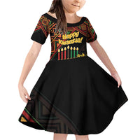 Personalized African Happy Kwanzaa Family Matching Off Shoulder Short Dress and Hawaiian Shirt - Wonder Print Shop