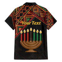 Personalized African Happy Kwanzaa Family Matching Off Shoulder Short Dress and Hawaiian Shirt - Wonder Print Shop