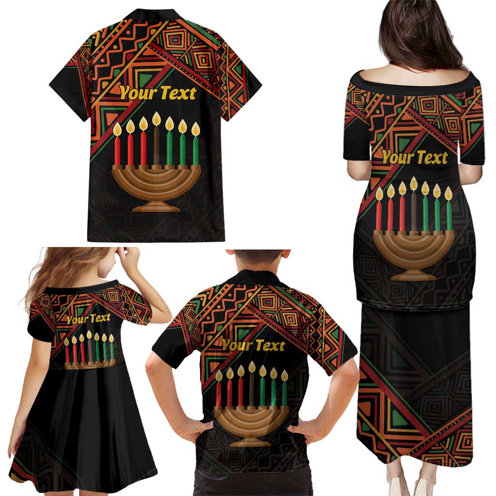 Personalized African Happy Kwanzaa Family Matching Puletasi and Hawaiian Shirt - Wonder Print Shop