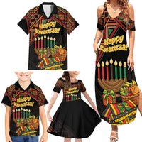 Personalized African Happy Kwanzaa Family Matching Summer Maxi Dress and Hawaiian Shirt - Wonder Print Shop