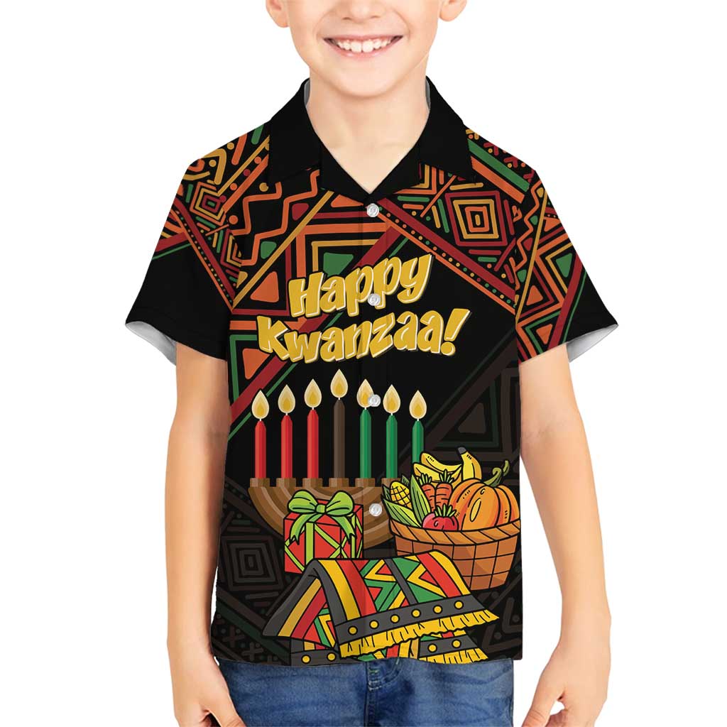 Personalized African Happy Kwanzaa Family Matching Summer Maxi Dress and Hawaiian Shirt - Wonder Print Shop