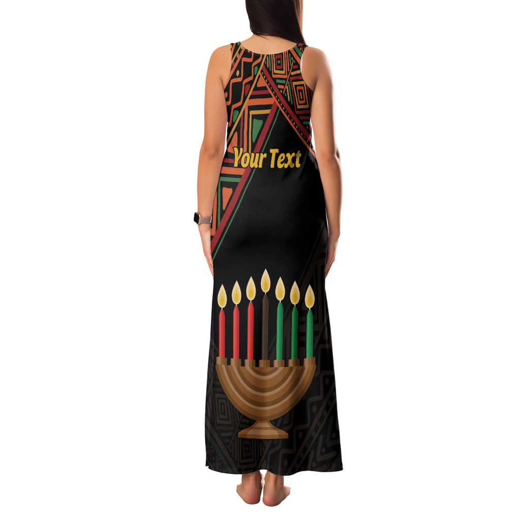 Personalized African Happy Kwanzaa Family Matching Tank Maxi Dress and Hawaiian Shirt - Wonder Print Shop