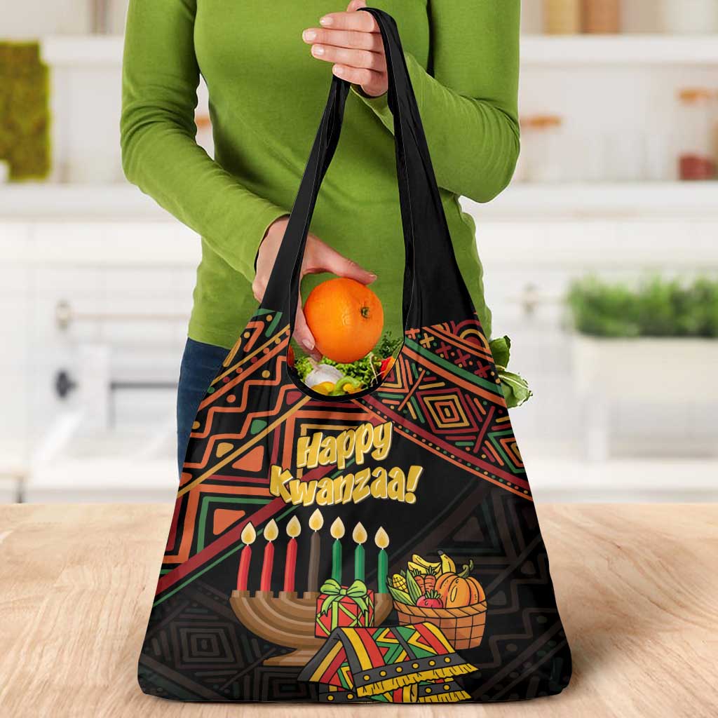 African Happy Kwanzaa Grocery Bag
