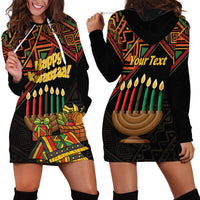 Personalized African Happy Kwanzaa Hoodie Dress - Wonder Print Shop