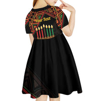 Personalized African Happy Kwanzaa Kid Short Sleeve Dress - Wonder Print Shop