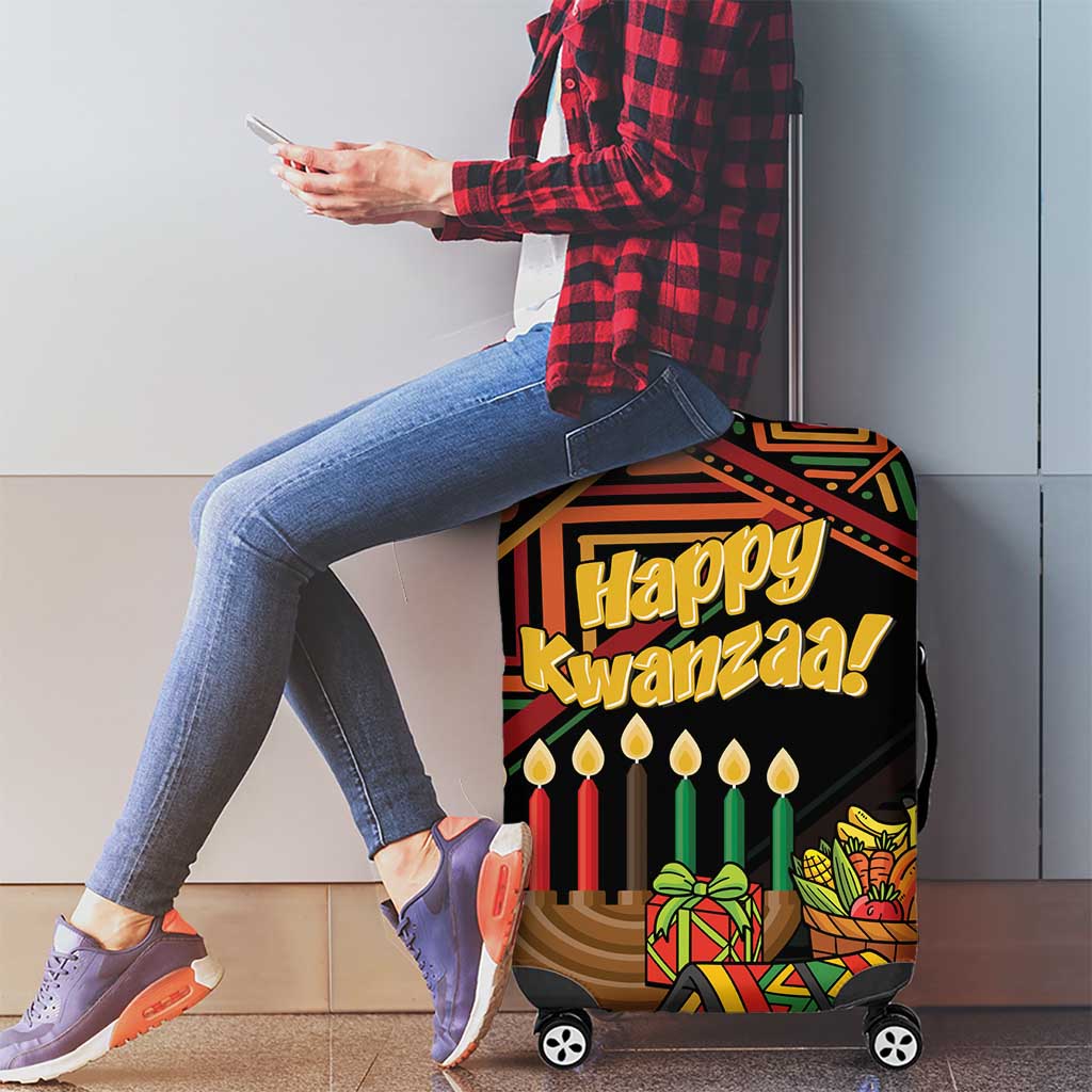 Personalized African Happy Kwanzaa Luggage Cover - Wonder Print Shop