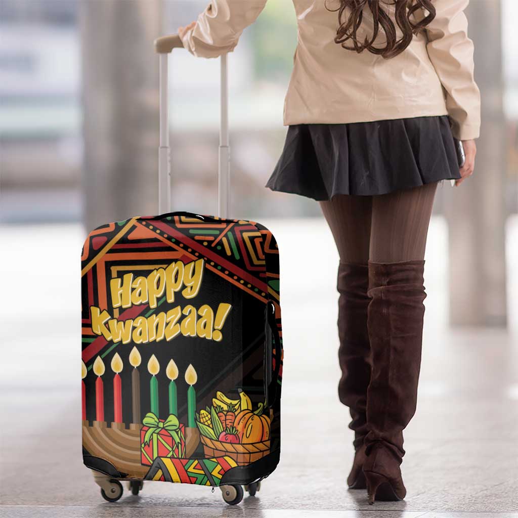 Personalized African Happy Kwanzaa Luggage Cover - Wonder Print Shop
