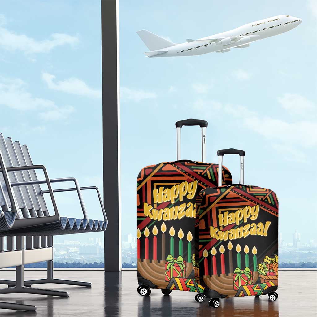 Personalized African Happy Kwanzaa Luggage Cover - Wonder Print Shop