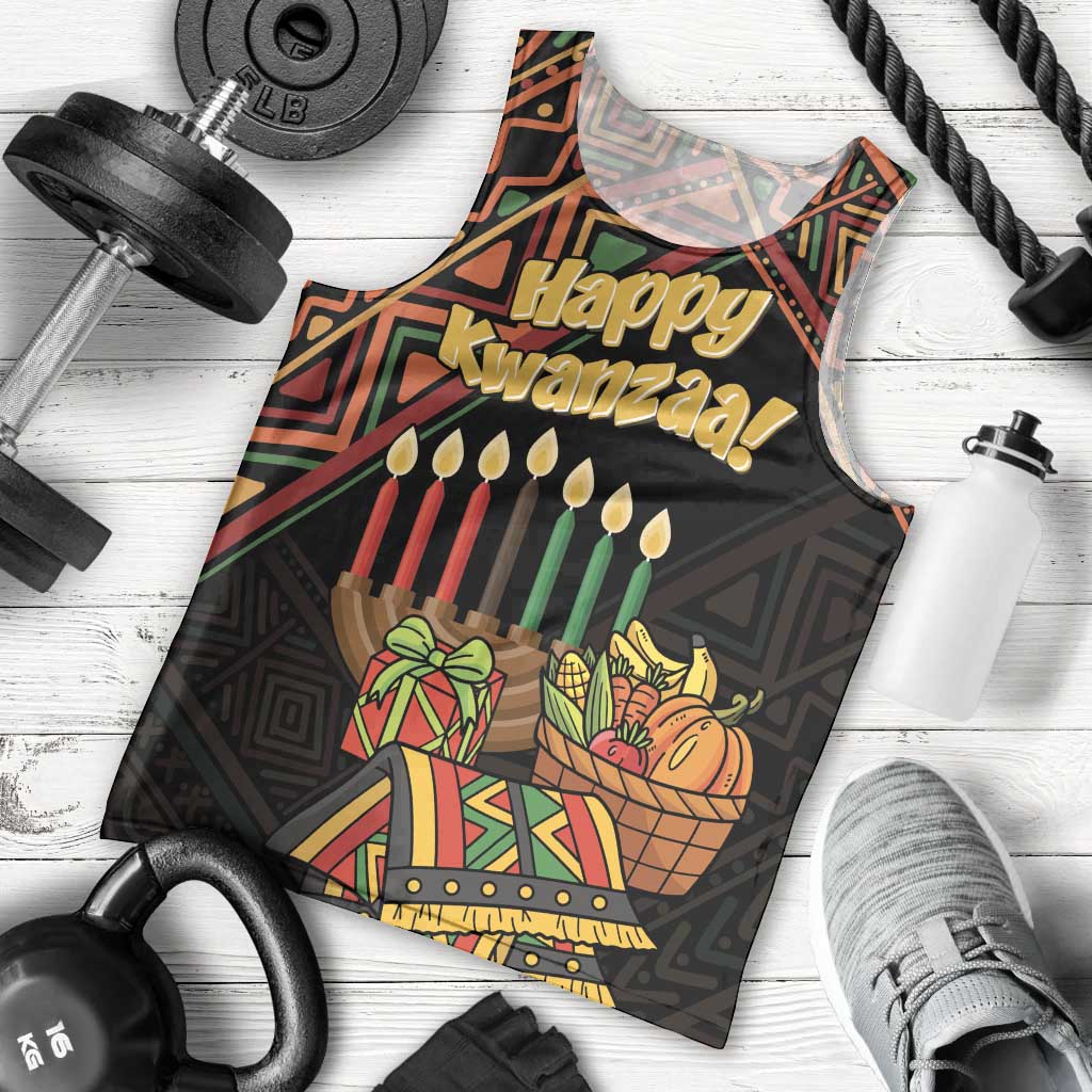 Personalized African Happy Kwanzaa Men Tank Top - Wonder Print Shop