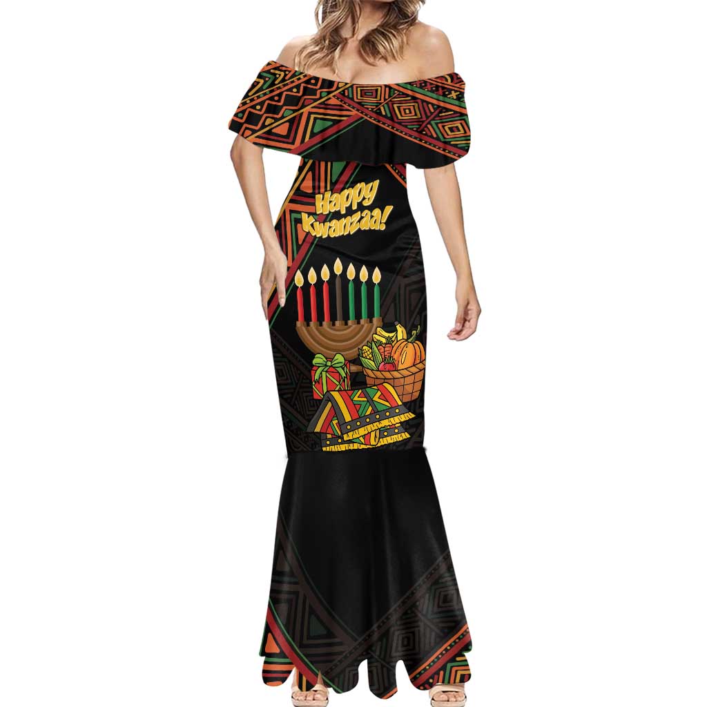 Personalized African Happy Kwanzaa Mermaid Dress - Wonder Print Shop