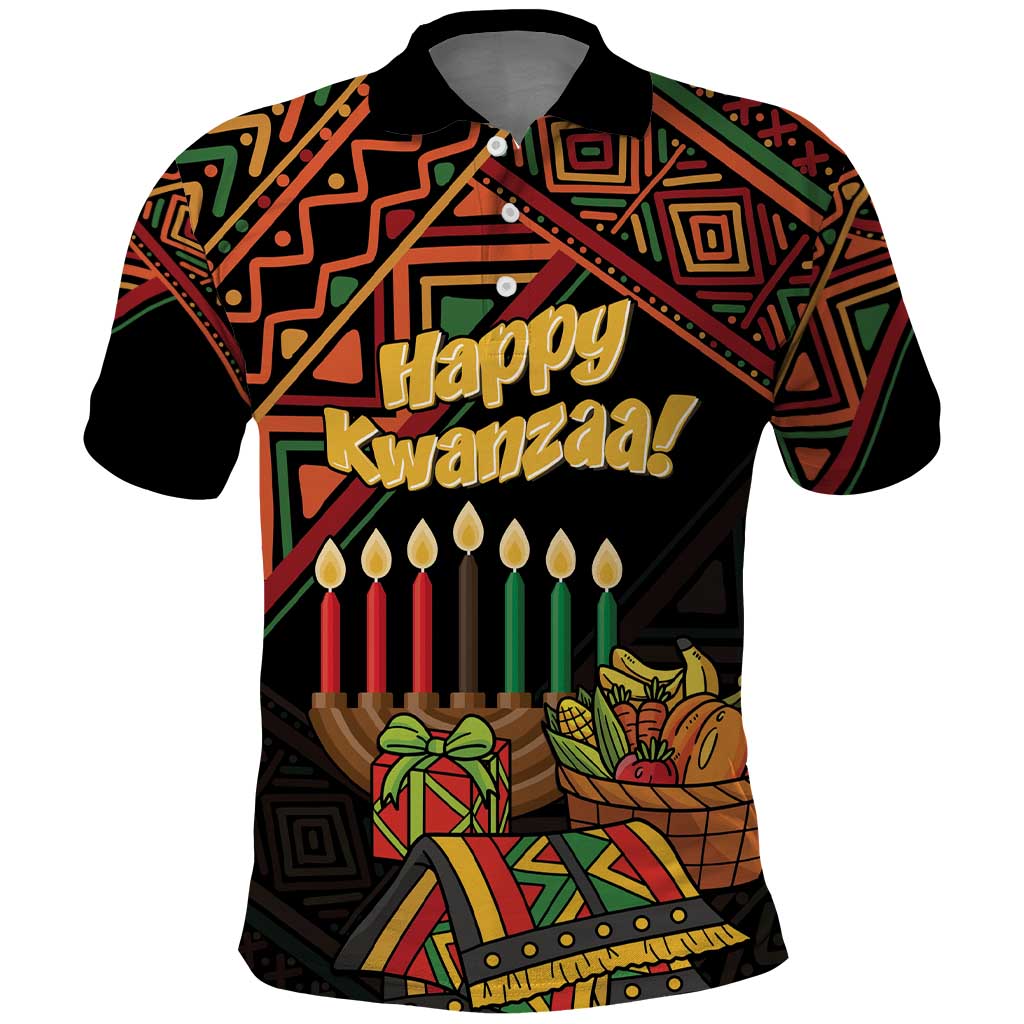 Personalized African Happy Kwanzaa Polo Shirt - Wonder Print Shop